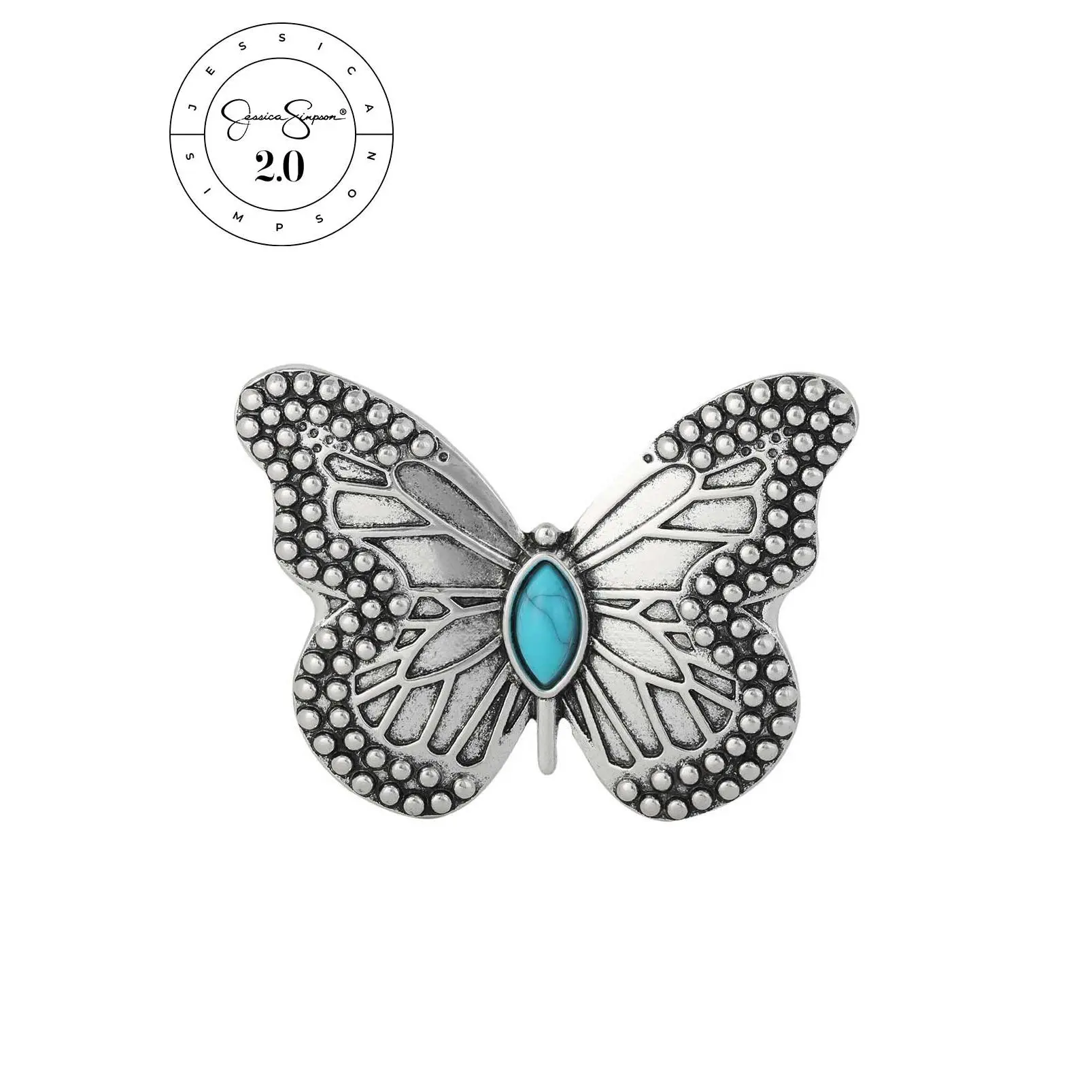 Jessica Simpson 2.0 Butterfly Turquoise Brooch