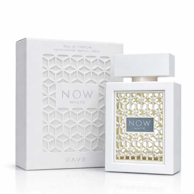 Lattafa Rave Now White Eau de Parfum - 3.4 fl oz Single Bottle, Aromatic Unisex Fragrance (2023 Regular Edition) for Adults, Citrus Grapefruit, Green Tea, Patchouli, Musk Cashmeran Notes, Fresh Selfcare Beauty Product