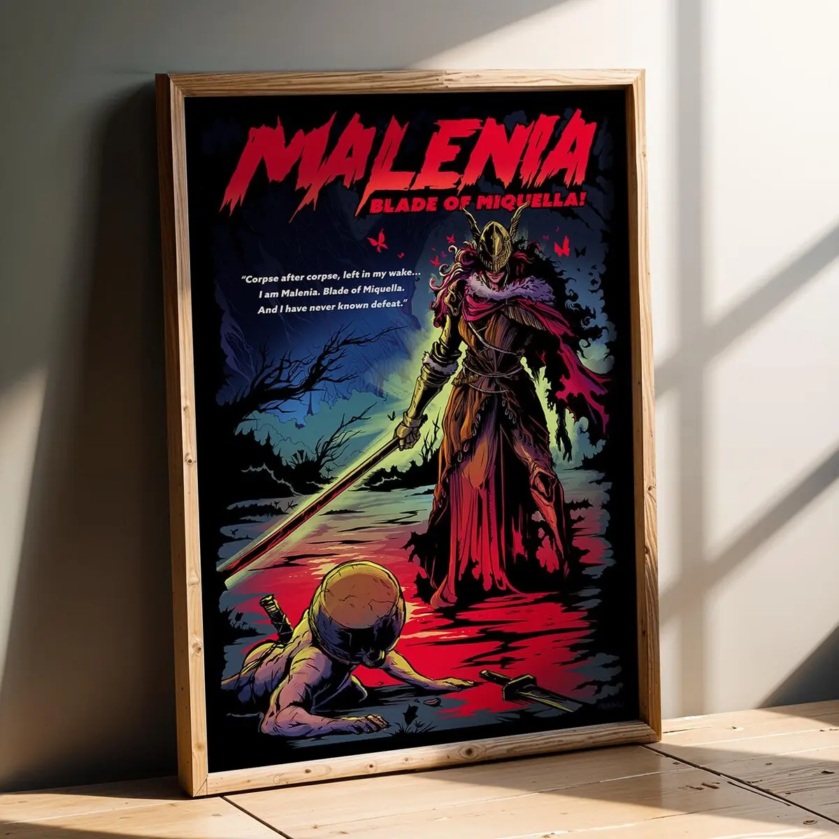 Malenia Blade of Miquella Video Game Poster, Gaming Poster, Travel Poster, Gamer Room Decor, Room Decor, Unframed