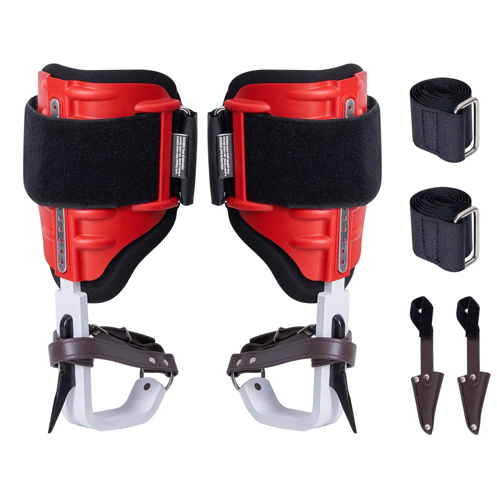 Lightweight Arborist Climbing Spurs, 1 Pair Unisex Gear with Custom Fit Straps for a Secure Grip, Functional for the Arborist Hobbyist and Tree Pruning, Tree Climbing, Orchard, Aluminum, Adjustable