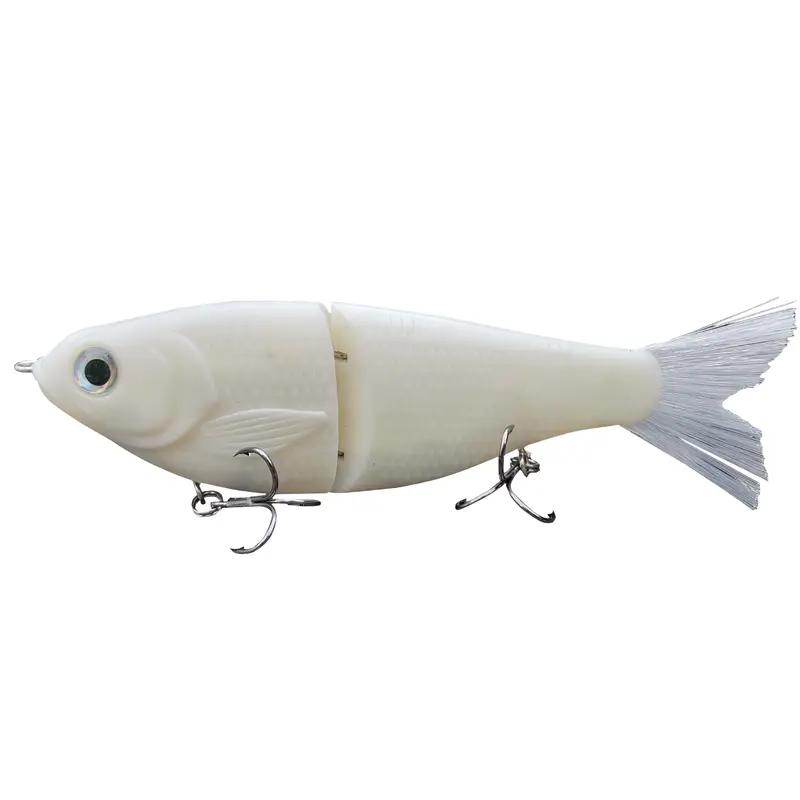 HADORAM Slow Sinking Glide Bait - 17cm, 70g, 2-Section Metal Joint Body, Fiber Strand Fur Tail, Realistic Scales, Gravity Balls, Artificial Lures, Durable Fishing Gear, Big-Fish Targeted, Multi-Species Bite Bass Fishing Gear