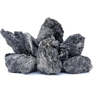 6 PCS 6-8'' Natural Seiryu Stones Slate Stones for Aquariums Terrariums, Paludarium, Vivariums, Reptile, and Amphibian Enclosures