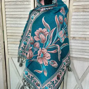 Tulip Mexican Woven Shawl/Wrap-Rebozo Mexicano Telar, Handmade Textile, Fashion Accessory