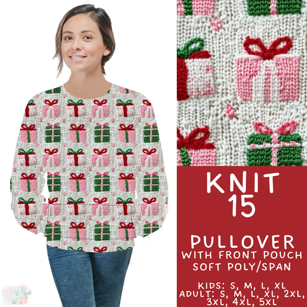 Batch #437 - Christmas Knit 2 - Closes 10/27 - ETA mid Dec - Knit 15 Pocket Pullover
