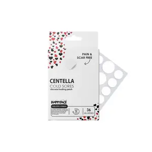 CENTELLA Cold Sore Concealer Covers, Discreet Fever Blister Lip Patches, All Natural Speeds Up Healing, Scar + Pain Free, Hydrocolloid, Witch Hazel, Tea Tree Oil, Calendula, Clove Oil, Medical Grade, All Skin Types, Coverage Makeup Foundation