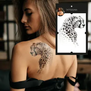 Leopard (LT-227). Temporary tattoos. Party tattoos. Kids tattoos. Custom design. Tattoo sets. Ukrainian. Realistic. Waterproof