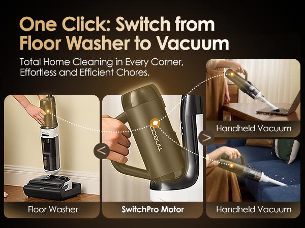 Tineco FLOOR ONE Switch S6 Stretch Breeze, Multi-Function Cleane, 180° Lay-Flat, Flashdry Self-Cleaning, Anti-Tangle Design