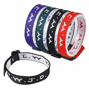 WWJD Printed Letter Bracelet Adjustable Wrist Strap Unisex Ribbon Hand Rope Sport Bracelet