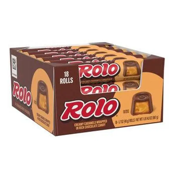 ROLO Creamy Caramels Chocolate Cany Bar 1.7 oz 18 ct