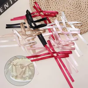 10pcs Bow Cake Topper Birthday Cake Decoration Birthday Bowknot Ribbons Solid Color Coquette Bow Party Decorations Dessert Picks