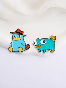 Perry the Platypus Enamel Pin Set, Cartoon Anime Movie Character Badges, Fashion Jewelry Accessories, Clothes Backpack Decorations, Holiday Gift, Clip