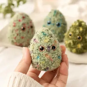 Baby NugBud Handmade Crochet Nugget Plushie ( Random mixed wool)