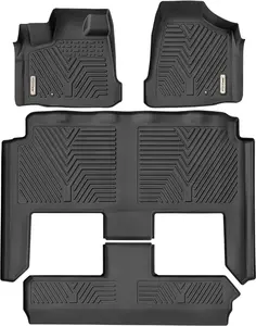 YINTATECH 3D Floor Mat for 2008-2020 Dodge Grand Caravan & 2008-2016 Chrysler Town & Country (Stow'n Go Only) TPE Material Fit 2nd Row Bucket Seat Not Bench