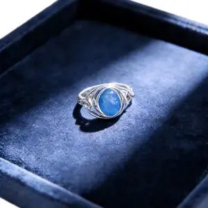 One of a Kind 2.95ct Natural Tanzanite Ring - Handmade Herringbone Wirewrap in Sterling & Argentium Silver, Size 6.5