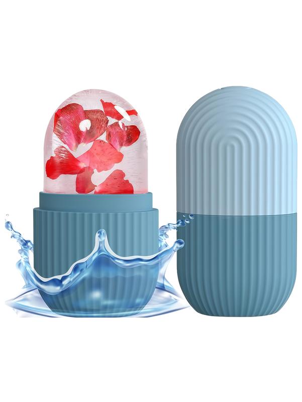 LMMAKE 1Pc Ice Roller for Face and Eye, Silicone Ice Facial Roller, Reusable Ice Cube Roller for Shrink Pores, Anti Wrinkle, Reduce Puffiness, Calming Pink Lemon Blend for Acne Treatment, Skin Care Gift