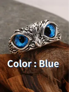 Trendy Owl Ring, Vintage Animal Design, Adjustable Open Finger, Gift for Bird Lovers, All-Season Accessory, New Arrival, Vintage Rings Jewelry, Statement Ring, Animal Theme Ring