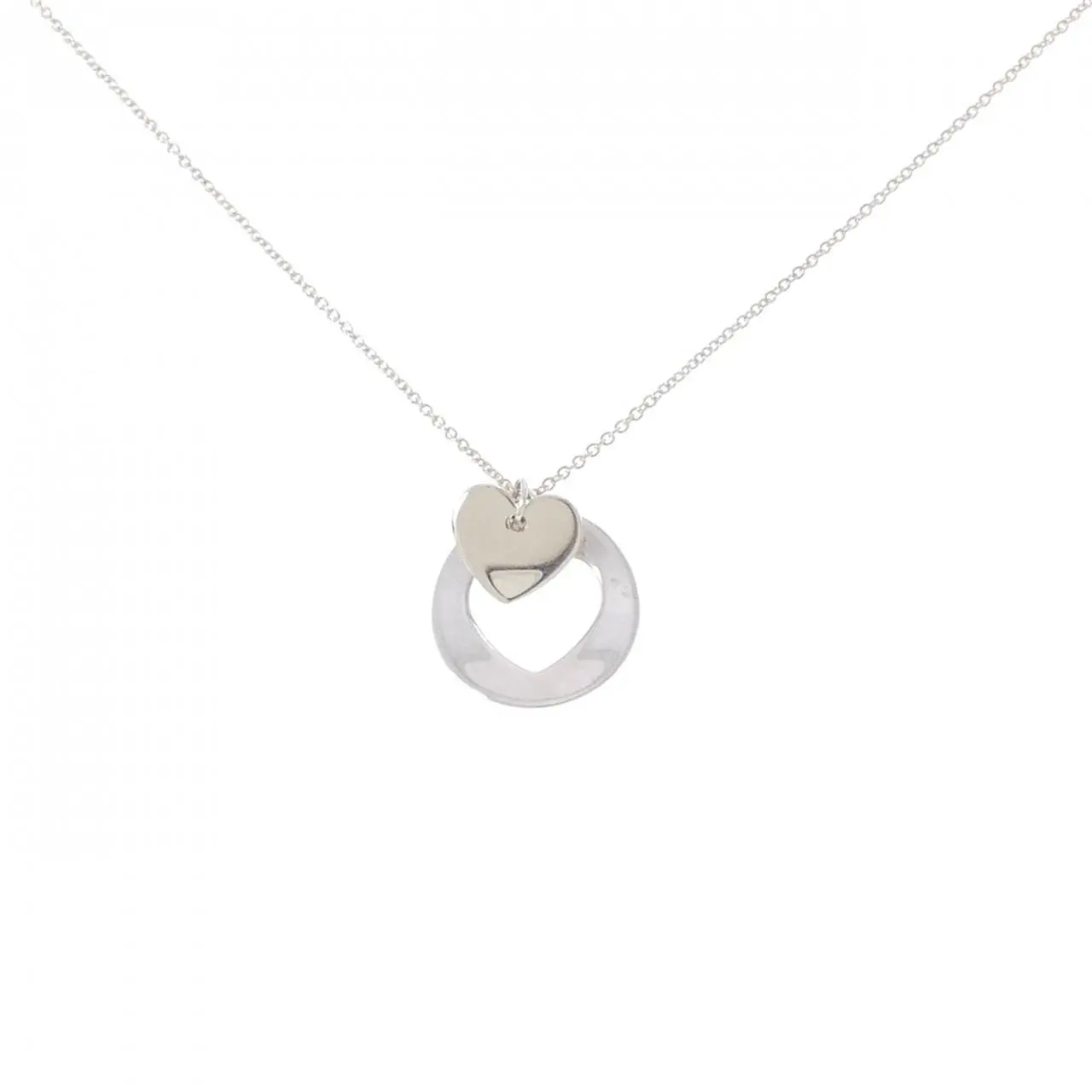 Pre-owned Tiffany & Co. Sterling Silver 925 (Ag925) Small Leather Goods 925 Silver Heart Necklace