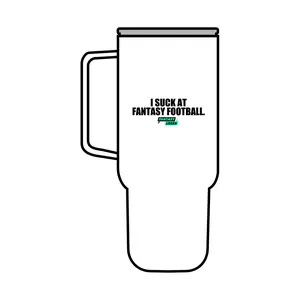 Insulated Fantasy Football Tumbler 40oz - I Suck at Fantasy Football Engraved Travel Mug