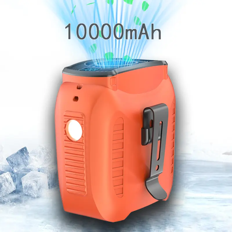 2026 New Portable Fan Rechargeable, 5 Speeds 16,000 RPM Strong Airflow, Personal Waist Fan with up to 35H of Working Time, Hands-Free Hanging Neck Fan, Wearable Belt Fan for Camping, Outdoor, Jobsite