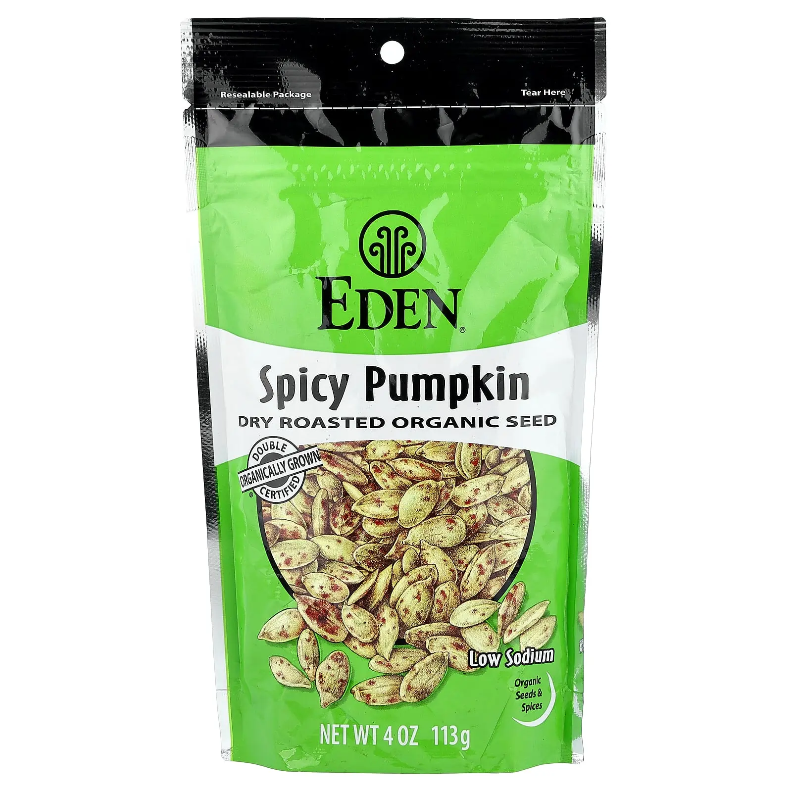 Eden Foods Organic Spicy Pumpkin Seeds, Dry Roasted, 4 oz (113 g) Eden Foods Organic Spicy Pumpkin Seeds, Dry Roasted, 4 oz (113 g)