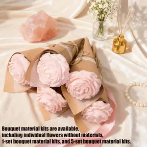 Rose Candle Bouquet, Faux Rose Bouquet, Romantic Decor & Aromatherapy Gift for Her, Perfect Valentine's Day Present, Relaxing Scented Candles Set