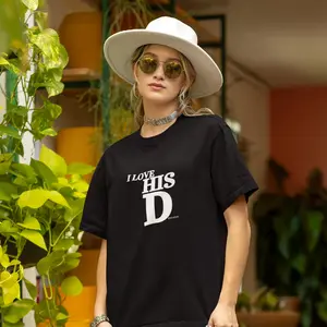 I Love His Dedication T-Shirt, Playful Partner Appreciation Tee, Gift for Her, Unique Tribute to His Commitment, Humorous Romantic Shirt"