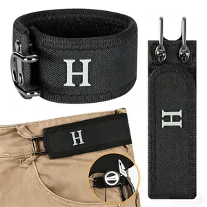 Unisex 2-Piece Waist Belt, Metal Hook Stretch Waistband, Adjustable Hole-Free Invisible Coated Strap, Buckleless Pregnancy-Friendly Accessory for Daily Casual, Outdoor Activities