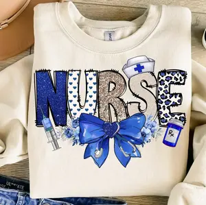 Floral Nurse Coquette Sweatshirt, Nurse Flowers Sweatshirt, Nursing Life Nurse Sublimation Design, Nurse Shirt, Trending Nurse, Gift For Nurse, Nurse Week Shirt