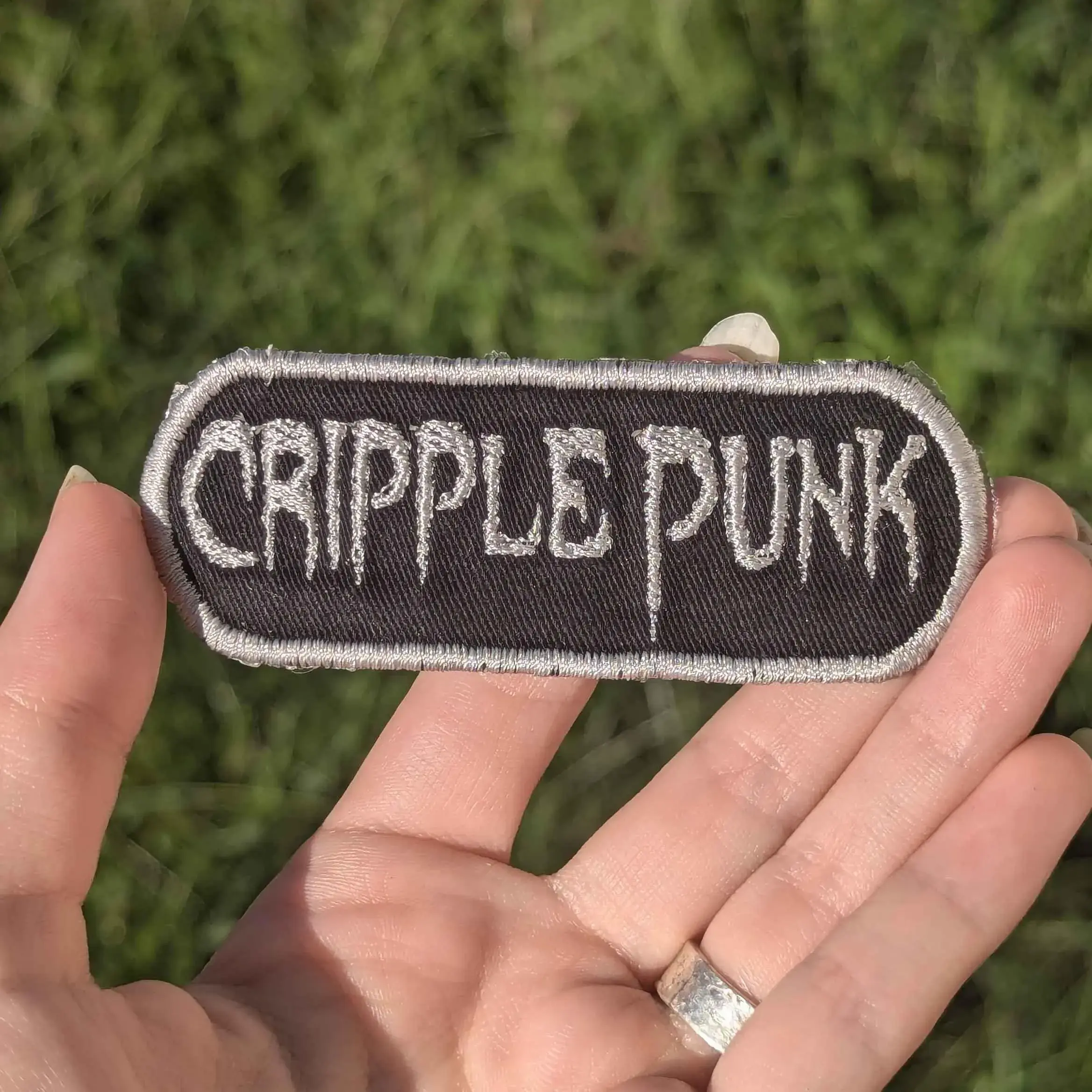 Cripple Punk Patch [Iron on] - disabled accessories - wheelchair - accessibility patch