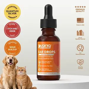 Puainta Ear Cleaner 30ml Dog Ear Infection Treatment,  Quantum Silver Ear Drops for Dogs Ear Infection Ear Mites Treatment for Cats Dogs Itchy Ear #outdoorfun #Summervibes #petlovers