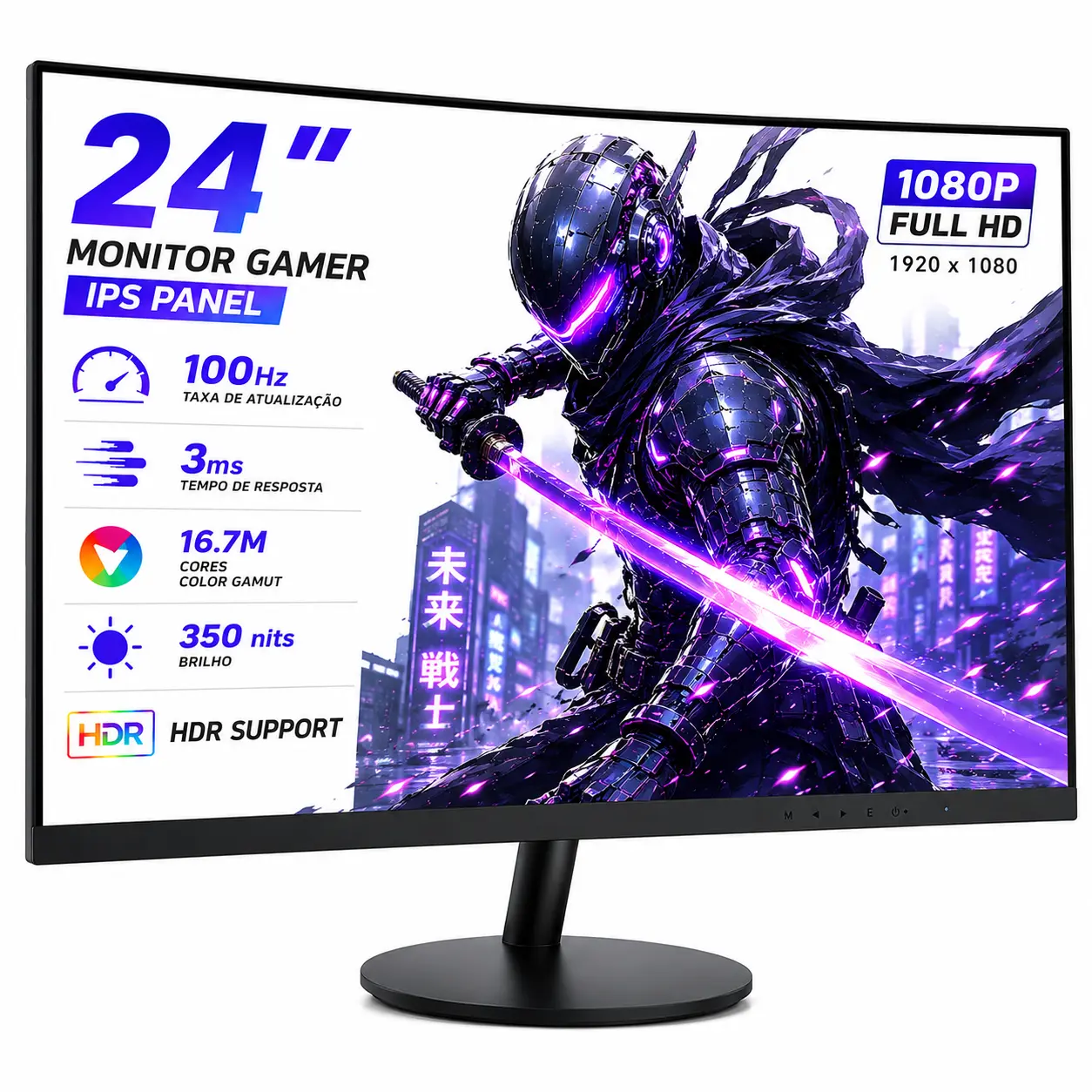 24” FHD Fast IPS Gaming Monitor - 100Hz FreeSync, 3ms Response Time, HDMI/DP Ports, PC Computer Screen, Fast Ips Monitor