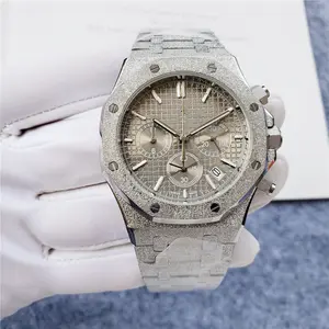 Frosted gold matte heavy-duty chronograph men's watch, the pinnacle of understated luxury on the wrist