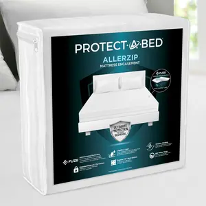 AllerZip Zippered Mattress Encasement Full, Bed Bug and Dust Mite Six-Sided Mattress Protector, 100% Waterproof Washable Cover, Fits 6"-11"​