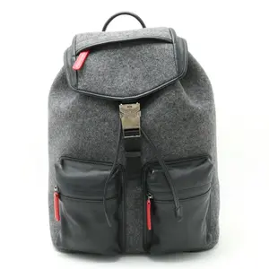 Pre-owned MCM Wool Tote Bags Stadtrucksack Leather Backpack