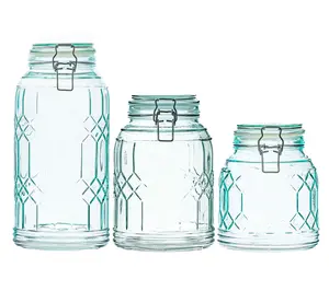 10 Strawberry Street 3pc Bleeker Glass Canister Set