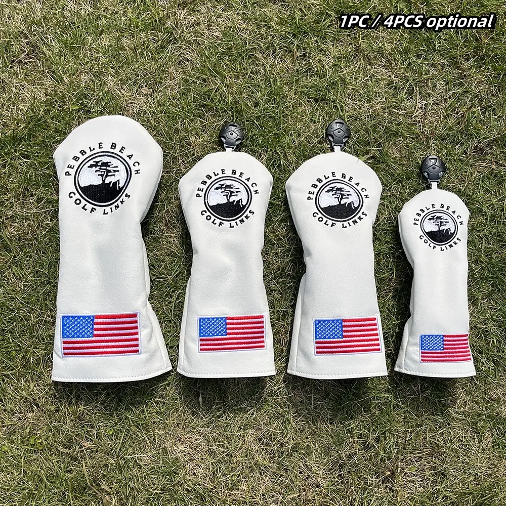 Tree Pattern Golf Wood Head Cover, 1/4 Counts Golf Driver Head Cover, Fairway Wood Head Cover, Hybrid Head Cover, Putter Cover, Golf Accessories, Golf Gift, Golf Equipment, Golf Gear, Golf Supply, Golf Gift Accessory