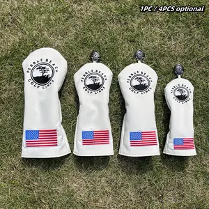 Tree Pattern Golf Wood Head Cover, 1/4 Counts Golf Driver Head Cover, Fairway Wood Head Cover, Hybrid Head Cover, Putter Cover, Golf Accessories, Golf Gift