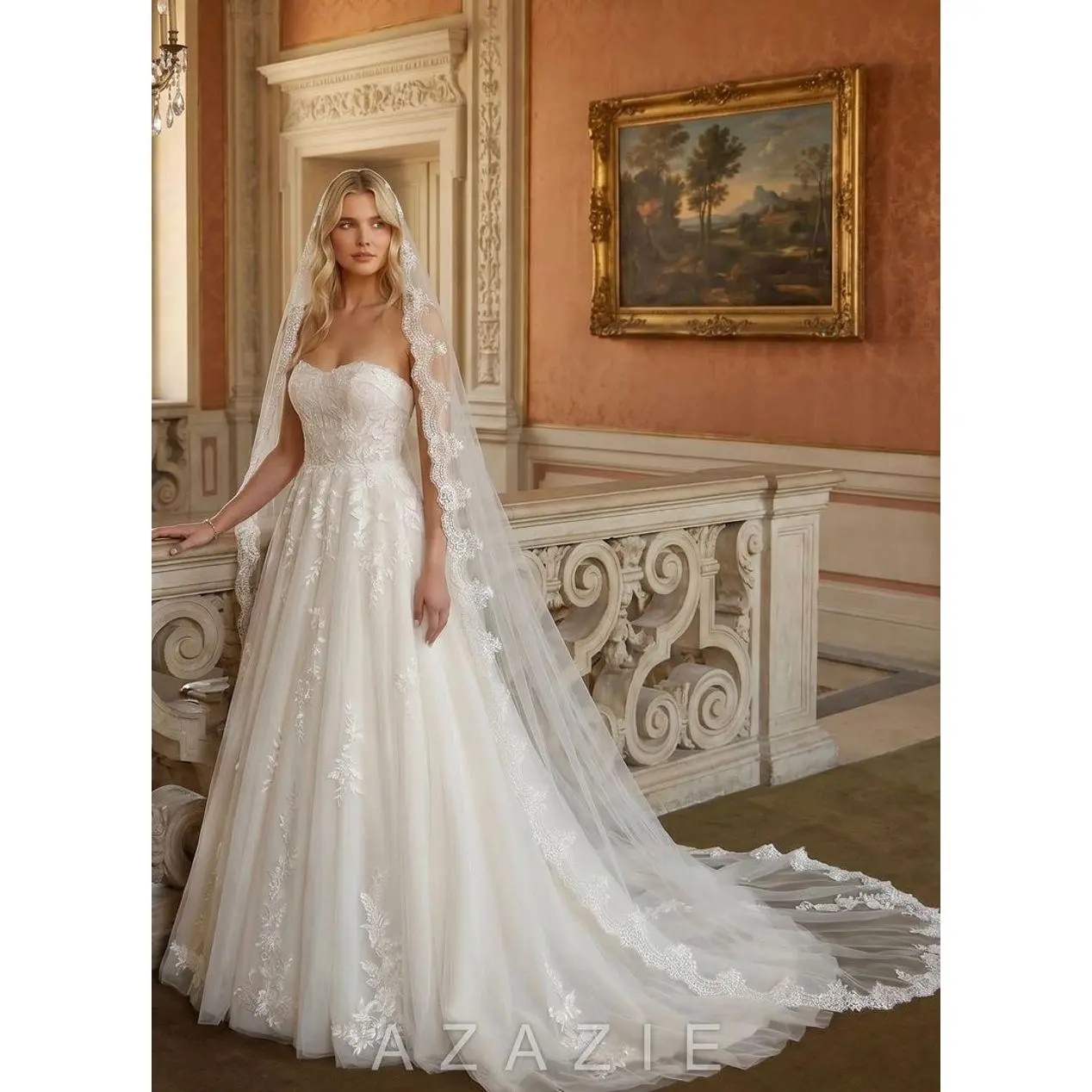 Lace Mantilla Rosalind Cathedral Veil