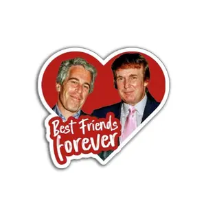 Political Satire Vinyl Bumper Sticker - Funny Anti-Trump, Trump & Epstein Themed Stylish Car Merch Decal for Laptops, Cars T1Z