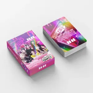 124 Pcs/Set Korean Boy Girl Group Album Laser LOMO Card Korean Idol Stickers Fans Collection Cards