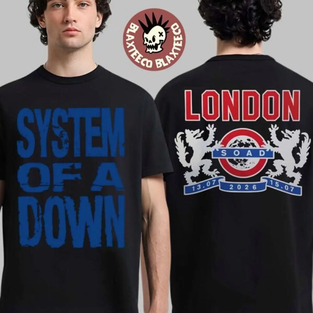 SOAD London UK 2026 Exclusive Tee At Tottenham Stadium On 13 And 15 July 2026 Two Sided T-Shirt SWW