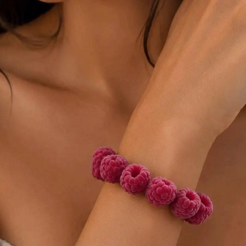 Realistic Raspberry  Bilberry Bracelet