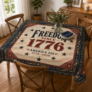 Freedom Since 1776 America's 250th Anniversary Custom Tablecloth