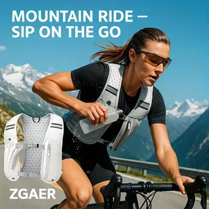 Unisex Running Hiking Cycling Vest, Lightweight Backpack with Water Bottle Holder, Adjustable Straps, Reflective Design, Outdoor Sports Bag