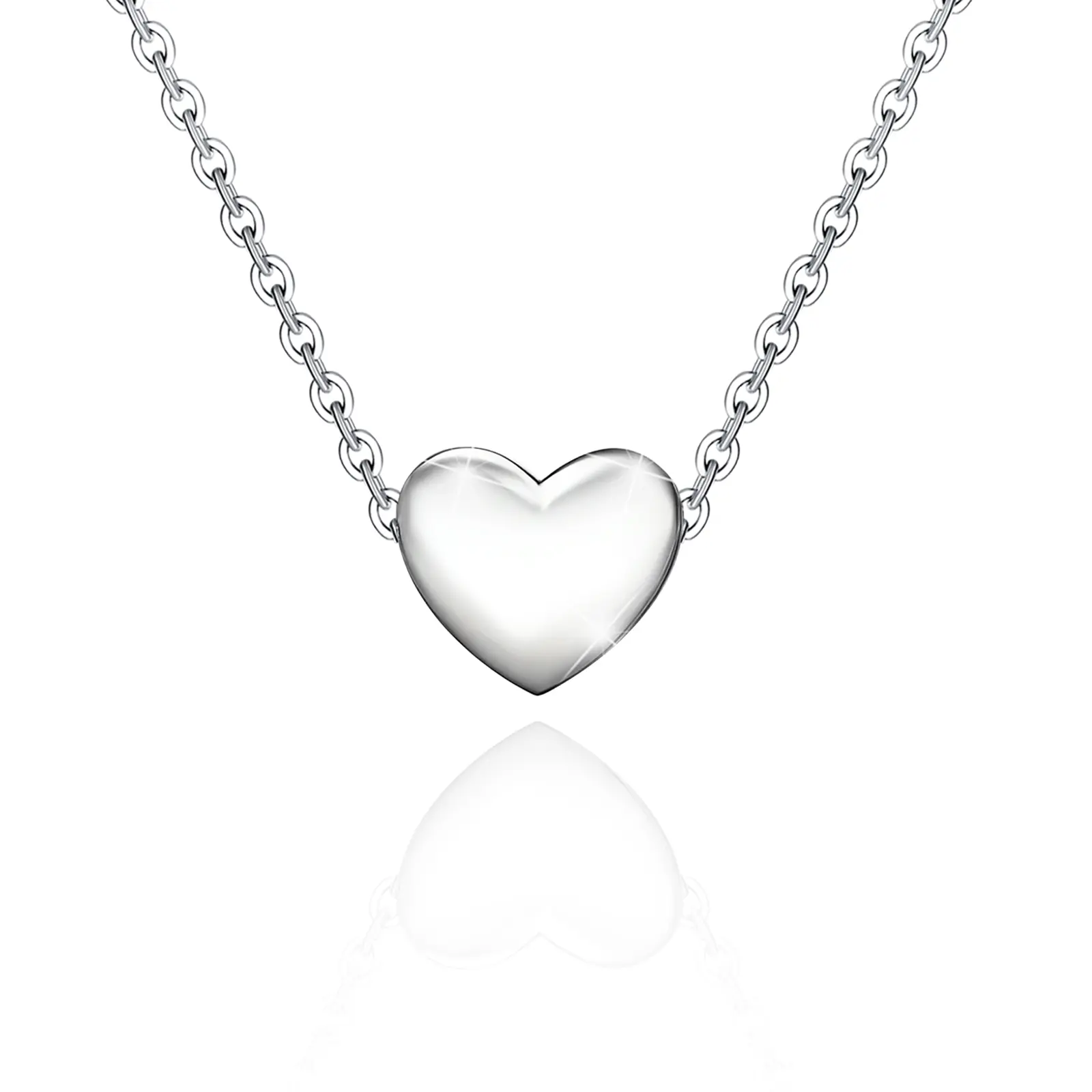 925 Sterling Silver Dainty Heart Necklace for Women Girls, Minimalist  Pendant, Hypoallergenic Everyday Jewelry, Birthday Anniversary christmas Friendship Gift