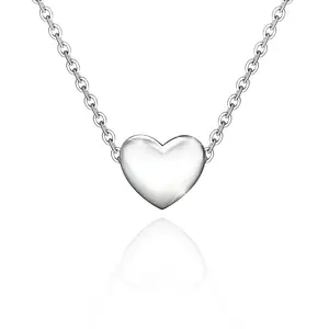 925 Sterling Silver Dainty Heart Necklace for Women Girls, Minimalist  Pendant, Hypoallergenic Everyday Jewelry, Birthday Anniversary christmas Friendship Gift
