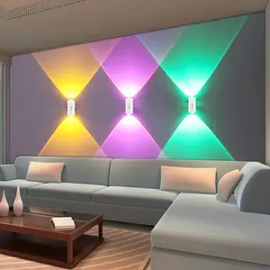 Smart LED Night Light with Motion & Light Sensors, RGB Wall Spotlight, USB Rechargeable, Magnetic Design for Bedroom, Game Room, Stairs, Modern Mood Lighting