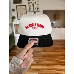Baseball Mama Bow Embroidered Baseball Hat