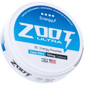 ZOOT Ultra Focus & Energy Pouches - Sugar-Free Cool Mint Nootropic Focus Supplement for Sport, with Clean Caffeine, Blended Vitamins, Minerals (20 Pouches)