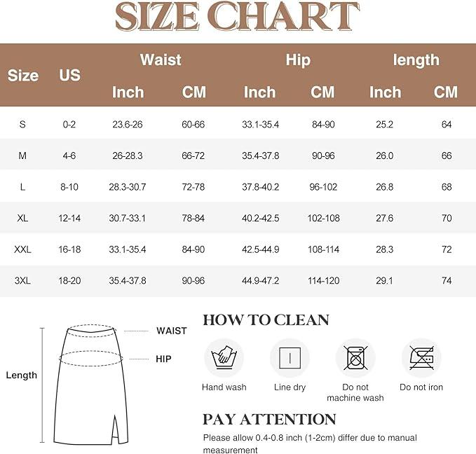 Popilush Built-In Shapewear Faux Leather Midi Skirt Black Bottom